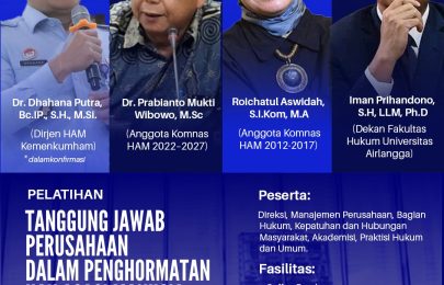 Pelatihan  Tanggung Jawab Perusahaan Dalam Penghormatan Hak Asasi Manusia